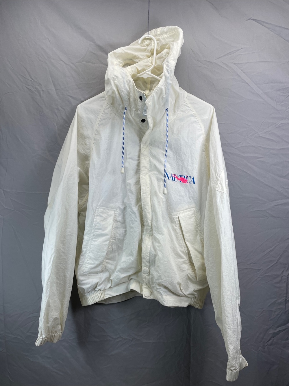 Nautica Jacket Vintage Scuba White Adult Medium